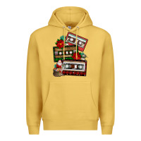 Antique Gold christmas cassette gemstone Premium Hoodie - FaDigitalArtStudio