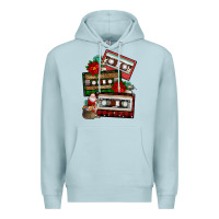 Blue Mist christmas cassette gemstone Premium Hoodie - FaDigitalArtStudio