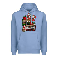 Colony Blue christmas cassette gemstone Premium Hoodie - FaDigitalArtStudio