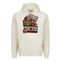 Oatmeal Heather christmas cassette gemstone Premium Hoodie - FaDigitalArtStudio