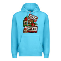 Ocean Blue christmas cassette gemstone Premium Hoodie - FaDigitalArtStudio