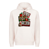 Pale Pink christmas cassette gemstone Premium Hoodie - FaDigitalArtStudio