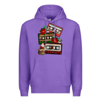 Purple christmas cassette gemstone Premium Hoodie - FaDigitalArtStudio
