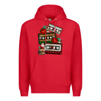 Red christmas cassette gemstone Premium Hoodie - FaDigitalArtStudio