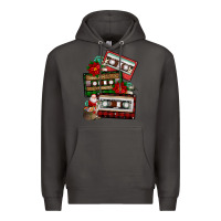 Smoke christmas cassette gemstone Premium Hoodie - FaDigitalArtStudio