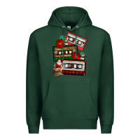 Sports Green christmas cassette gemstone Premium Hoodie - FaDigitalArtStudio