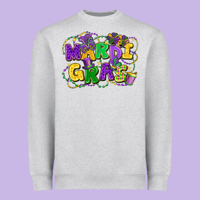 Mardi Gras Heavyweight Sweatshirt Designed By Fadigitalartstudio