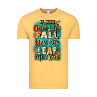 Vintage Mustard If you don't like Fall you can leaf me alone Vintage Tee - NancyCooperArtShop