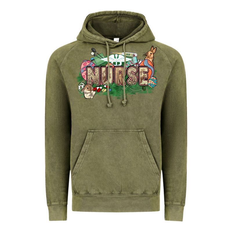 Easter Egg Nurse Bunny Easter Day Vintage Hoodie by HowdyJamesFarm | Teevron