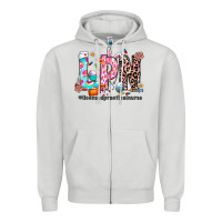 Dove Grey Easter Lpn Zipper Hoodie - CowhideDigitalArt