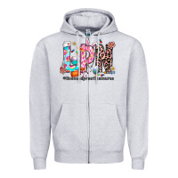 Heather Grey Easter Lpn Zipper Hoodie - CowhideDigitalArt