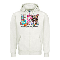 Oatmeal Heather Easter Lpn Zipper Hoodie - CowhideDigitalArt
