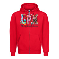 Red Easter Lpn Zipper Hoodie - CowhideDigitalArt