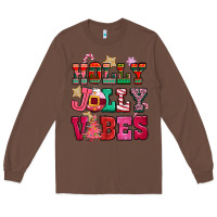 Chestnut holly jolly vibes pink christmas Long Sleeve Tee - CowGirlArtShop