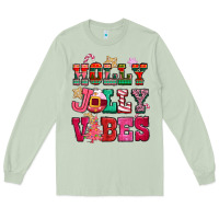 Holly Jolly Vibes Pink Christmas Long Sleeve Tee | Teevron