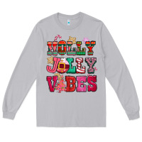 Moon Dust holly jolly vibes pink christmas Long Sleeve Tee - CowGirlArtShop