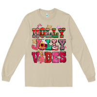 Mushroom holly jolly vibes pink christmas Long Sleeve Tee - CowGirlArtShop