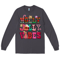Smoke holly jolly vibes pink christmas Long Sleeve Tee - CowGirlArtShop