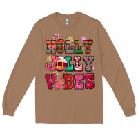 Toasted Coconut holly jolly vibes pink christmas Long Sleeve Tee - CowGirlArtShop