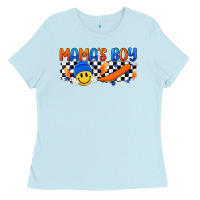 Baby Blue mama s boy Ladies Tee - Artiststas
