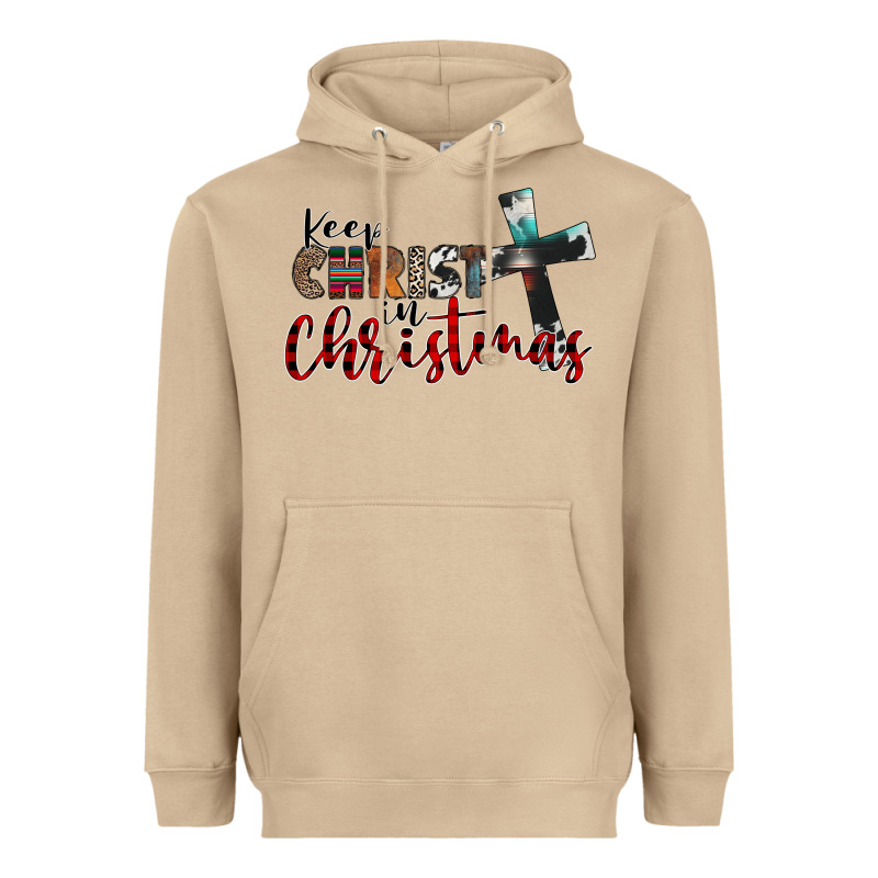 Keep Christ In Christmas Heavyweight Hoodie by CowhideDigitalArt | Teevron