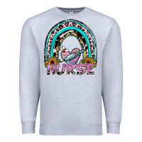 Heather Grey nurse rainbow Premium Sweatshirt - SublimationCraftShop