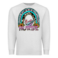 Oatmeal Heather nurse rainbow Premium Sweatshirt - SublimationCraftShop