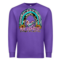 Purple nurse rainbow Premium Sweatshirt - SublimationCraftShop