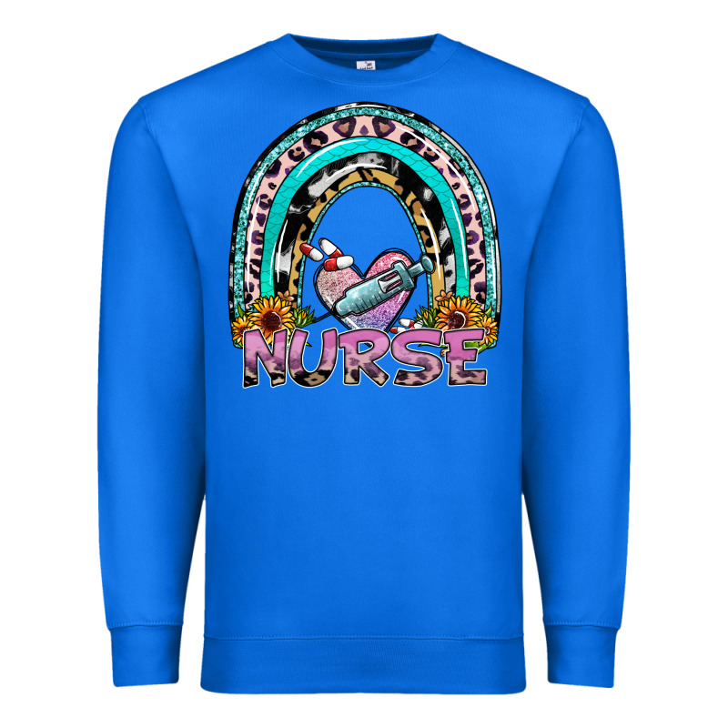 Nurse Rainbow Premium Sweatshirt by SublimationCraftShop | Teevron
