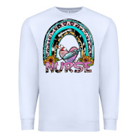 White nurse rainbow Premium Sweatshirt - SublimationCraftShop