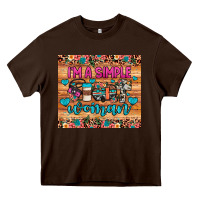 Chocolate Brown i'm a simple woman Heavy Core Tee - JahusDesignShop