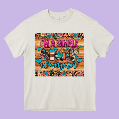 I'm A Simple Woman Heavy Core Tee Designed By Jahusdesignshop