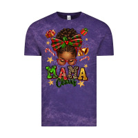 Cloud Purple mama claus afro messy bun Vintage Tee - texasbilliewilder