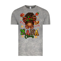 Cloud Rock mama claus afro messy bun Vintage Tee - texasbilliewilder