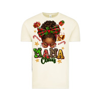 Vintage Arctic mama claus afro messy bun Vintage Tee - texasbilliewilder
