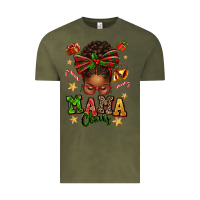 Vintage Olive mama claus afro messy bun Vintage Tee - texasbilliewilder