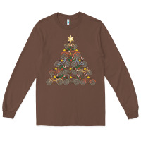 Chestnut bicycle christmas tree funny biker bicyclist xmas for family long slee Long Sleeve Tee - lanVoArt