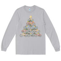 Moon Dust bicycle christmas tree funny biker bicyclist xmas for family long slee Long Sleeve Tee - lanVoArt
