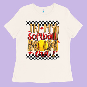 In My Softball Mom Era Ladies Tee Designed By Artiststas