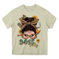Mossy Western Messy Bun Boss Lady With Money Heavy Core Tee - BundleAndBundleShop