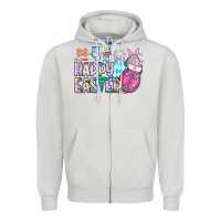 Dove Grey happy easter nurse Zipper Hoodie - CowhideDigitalArt