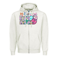 Oatmeal Heather happy easter nurse Zipper Hoodie - CowhideDigitalArt