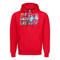 Red happy easter nurse Zipper Hoodie - CowhideDigitalArt