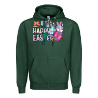 Sports Green happy easter nurse Zipper Hoodie - CowhideDigitalArt
