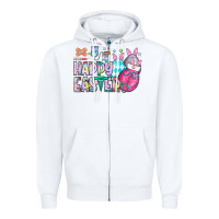 White happy easter nurse Zipper Hoodie - CowhideDigitalArt
