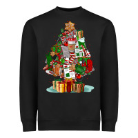Black nurse christmas tree Heavyweight Sweatshirt - FaDigitalArtStudio