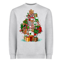 Heather Grey nurse christmas tree Heavyweight Sweatshirt - FaDigitalArtStudio