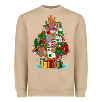 Mushroom nurse christmas tree Heavyweight Sweatshirt - FaDigitalArtStudio