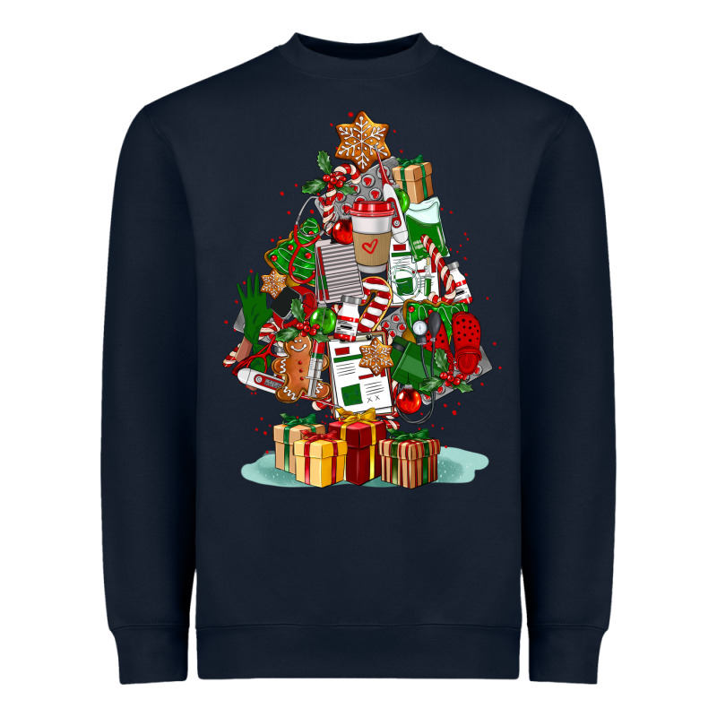 Nurse Christmas Tree Heavyweight Sweatshirt by FaDigitalArtStudio | Teevron