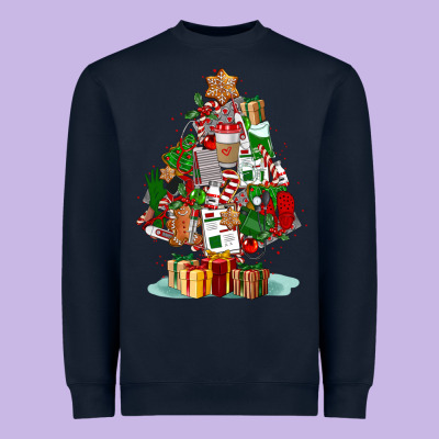 Nurse Christmas Tree Heavyweight Sweatshirt Designed By Fadigitalartstudio